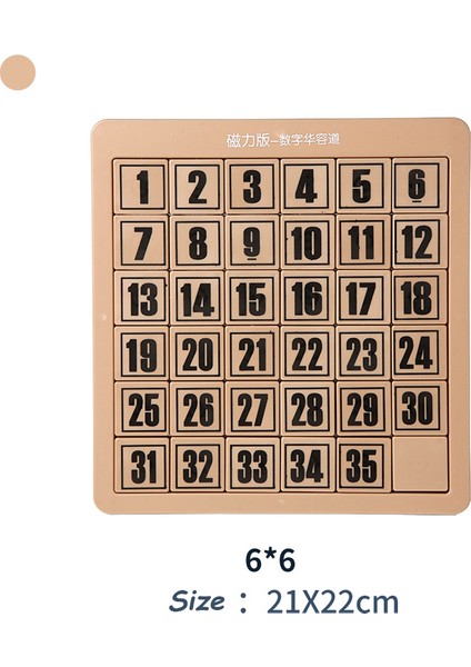 Kumral Tarzı Çocuklar Için Montessori Oyuncak Manyetik 6x6 Sayısal Tahta Sürgülü Puzzle Huarong Yolu Matematik Oyunu Klotski Oyuncak Çocuk Hediyesi (Yurt Dışından)