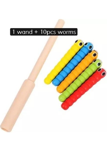 1 Wand 10PCS Worms Style Tobefu Yakala Solucan Oyunu Renk Bilişsel Manyetik Çilek Elma Bebek Ahşap Oyuncaklar 3D Bulmaca Erken Çocukluk Eğitimi Için (Yurt Dışından)