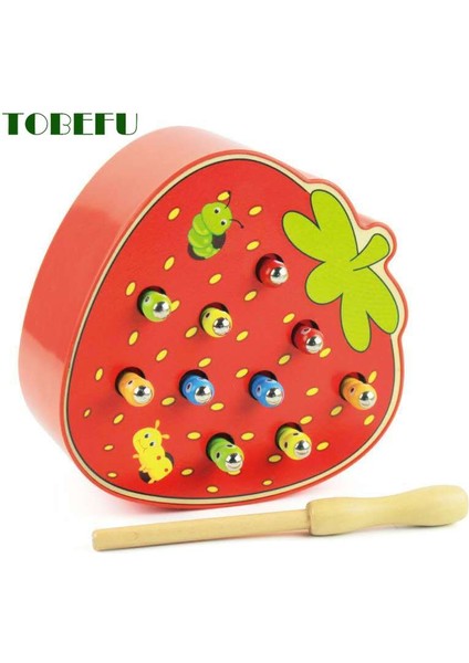 Havuç C Stili Tobefu Yakala Solucan Oyunu Renk Bilişsel Manyetik Çilek Elma Bebek Ahşap Oyuncaklar 3D Bulmaca Erken Çocukluk Eğitimi Için (Yurt Dışından)