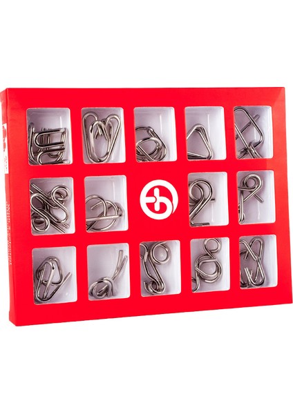 Kırmızı Stil Metal Montessori Puzzle Tel Iq Zeka Bulmaca Oyunu Yetişkinler Çocuklar Eğitici Oyuncaklar (Yurt Dışından)