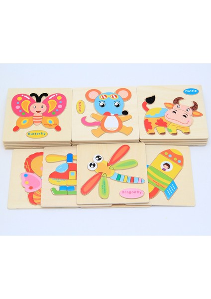 Kahve Stili Çocuklar Için Ahşap 3D Puzzle Oyuncaklar - Zeka Geliştirici Çocuk Eğitici Oyuncaklar (Yurt Dışından) modelleri
