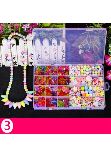 Altın Tarzı Kolay Büyük Renkli Kendin Yap Bilezik Oyuncaklar Kız Takı Yapımı Çocuklar Için Hama Boncuk Seti Eğitici 3D Bulmaca Boncuk Oyuncaklar Bulmaca TH0034 (Yurt Dışından)