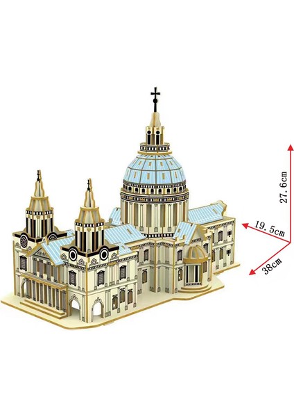 No.4 Tarzı El Yapımı 3D Ahşap Bulmaca St.paul Katedrali Modeli Öğretici Yetişkin Oyuncakları Çocuklar Hediye (Yurt Dışından) modelleri