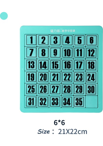 6x6 Stili Çocuklar Için Montessori Oyuncak Manyetik 6x6 Sayısal Tahta Sürgülü Puzzle Huarong Yolu Matematik Oyunu Klotski Oyuncak Çocuk Hediyesi (Yurt Dışından)