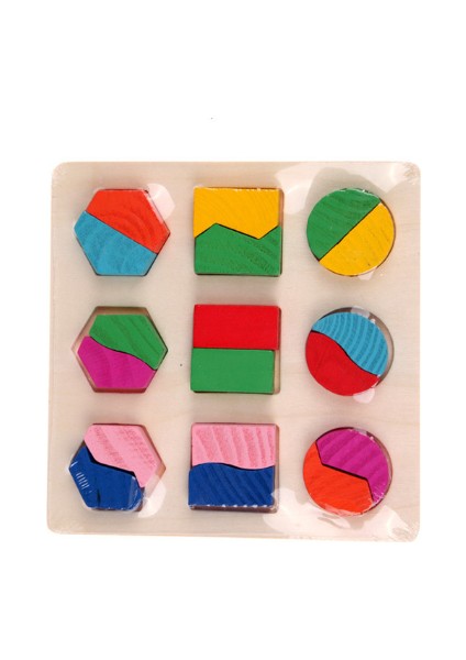 No.2 Tarzı Çocuklar Için Ahşap Eğitici Oyuncaklar - Geometri Öğrenme Montessori Erken Öğrenme (Yurt Dışından)