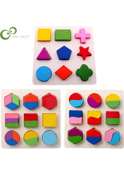 No.2 Tarzı Çocuklar Için Ahşap Eğitici Oyuncaklar - Geometri Öğrenme Montessori Erken Öğrenme (Yurt Dışından)