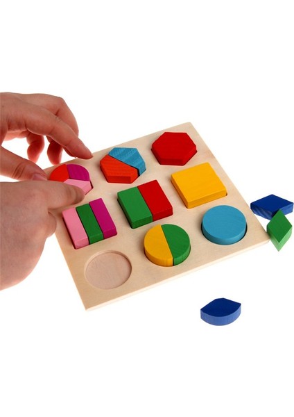 No.2 Tarzı Çocuklar Için Ahşap Eğitici Oyuncaklar - Geometri Öğrenme Montessori Erken Öğrenme (Yurt Dışından)