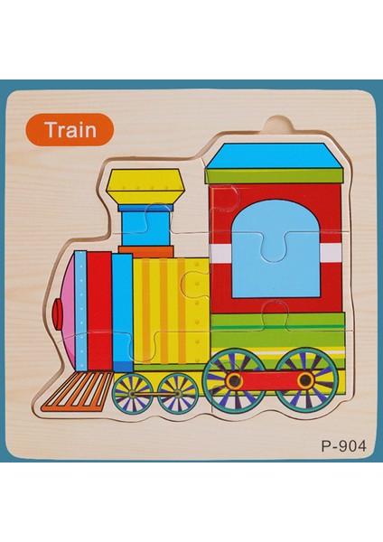 No.45 Tarzı 1 Adet Bebek 3D Ahşap Hayvan Trafik Jigsaw Bulmaca Eğitici Oyuncak Erken Öğrenme Algısı Çocuklar Karikatür Kavrama Zeka Bulmacası (Yurt Dışından)
