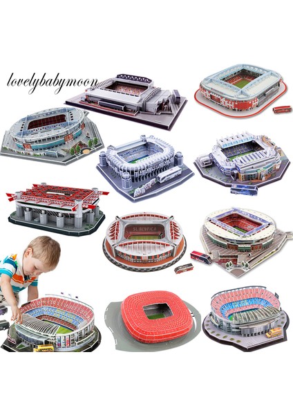 Camp Nou Bulmacaları Stili Çocuklar Için Avrupa Futbol Stadyumu 3D Puzzle Oyuncakları - Kendin Yap Jigsaw Dünya Futbol Sahası Oyuncakları (Yurt Dışından) fiyatları