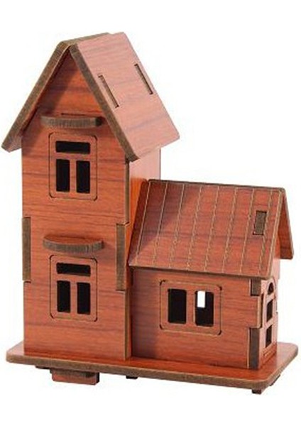 Kırmızı Stil Ev Oyuncakları 3D Ahşap Eğitici Oyuncak Montaj Model Ahşap El Sanatları Kiti Ev Dekorasyon Çocuk Oyuncakları (Yurt Dışından)