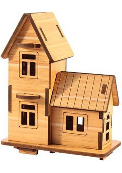 Kırmızı Stil Ev Oyuncakları 3D Ahşap Eğitici Oyuncak Montaj Model Ahşap El Sanatları Kiti Ev Dekorasyon Çocuk Oyuncakları (Yurt Dışından)