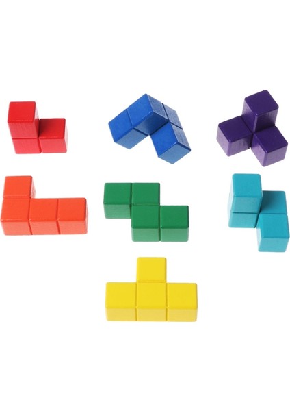 Yeni Tetris Sihirli Küp Çok Renkli 3D Ahşap Bulmaca Eğitici Zeka Oyunu (Yurt Dışından)