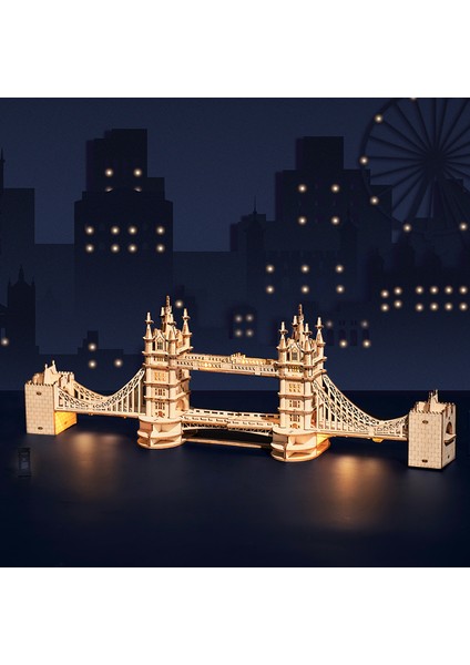 TG304 Tarzı Robotime Ahşap Puzzle Oyunu Kendin Yap 3D Tower Köprüsü, Big Ben, Ünlü Bina Montaj Oyuncak Hediye Çocuklar Genç Yetişkin Için (Yurt Dışından)