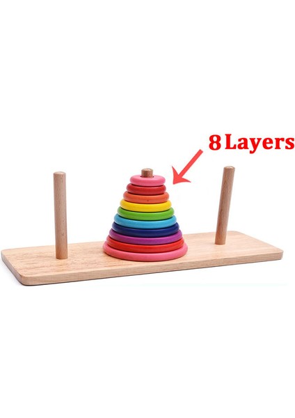 8 Kat S Yuanse Tarzı Ahşap Montessori Geometrik Sıralama Tahtası Oyuncak Yapı Blokları Erken Öğrenme Eğitici Oyuncaklar Renk Şekil Eşleştirme Çocuk Oyuncakları (Yurt Dışından)
