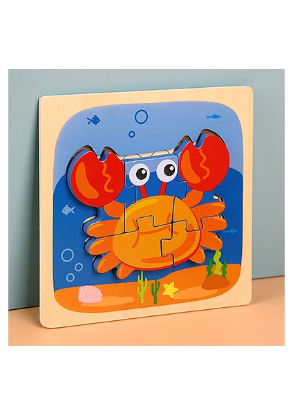 YENGEÇ-HH161 Stili Çocuklar Için 3 Boyutlu Montessori Ahşap Puzzle Eğitici Oyuncaklar Bebek Oyunu Jigsaw Bulmacalar Bebekler Için Eğitici Oyuncaklar (Yurt Dışından)
