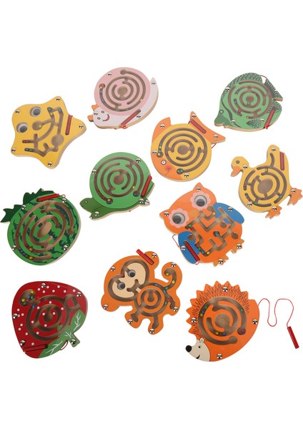 RENK223 Stili Ahşap Hayvan Beyin Labirent Oyuncak Çocuk Manyetik Yol Bulmaca Tahtası Eğitici Montessori Öğrenme Bulmaca Oyuncak - Türkçe (Yurt Dışından) fırsatları