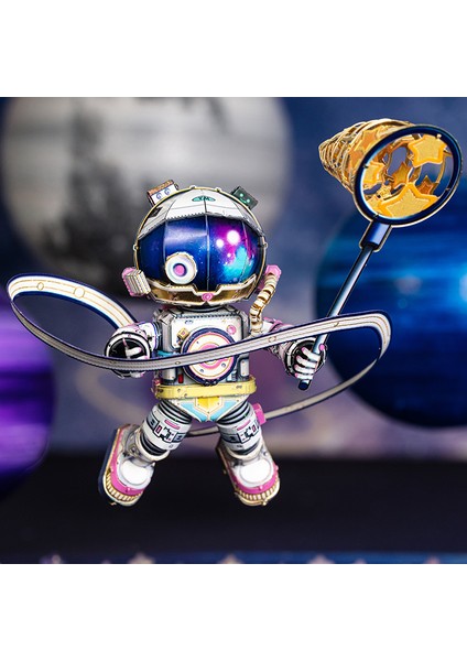 Mmz Model Mu 3D Metal Puzzle Astronot Model Kiti Kendin Yap 3D Lazer Kesim Montaj Bulmaca Oyuncak Hediye Yetişkin Çocuklar Için (Yurt Dışından)