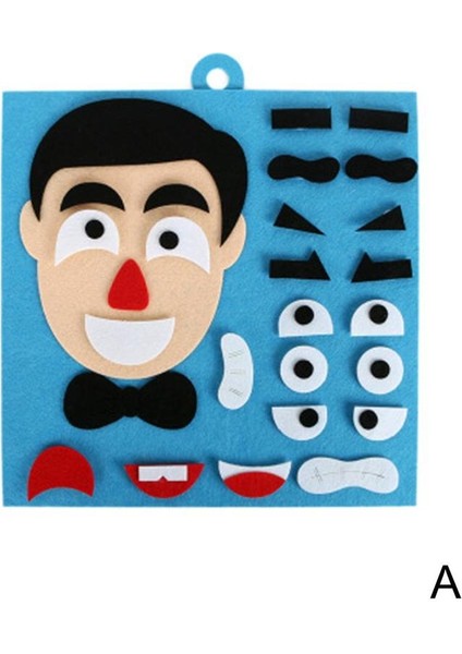 Bir Stil Çocuklar Için Yüz Ifadeleri Felt Kumaş El Yapımı Sticker Oyuncaklar Değişen Duygular Eğitici Oyuncaklar (Yurt Dışından)