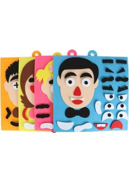 Bir Stil Çocuklar Için Yüz Ifadeleri Felt Kumaş El Yapımı Sticker Oyuncaklar Değişen Duygular Eğitici Oyuncaklar (Yurt Dışından) indirimleri