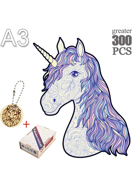 Djs-09-A3 Stili Yetişkinler Için Ahşap Bulmacalar Ahşap Unicorn Bulmaca Oyunu Hayvan Şekilli Parçalar Ile, Benzersiz Ahşap Unicorn Bulmaca Oyunu (Yurt Dışından)