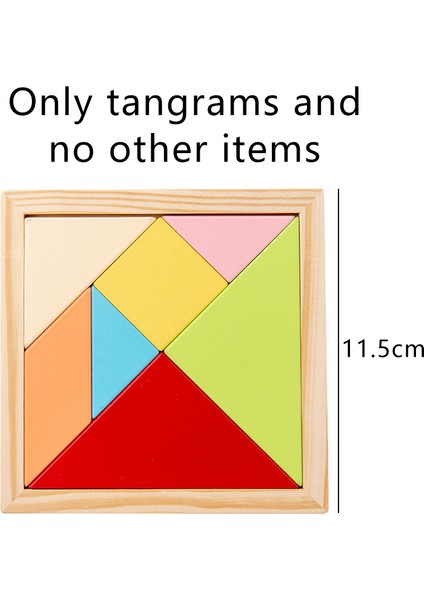 Sadece Tangram Stili 3D Desen Hayvan Bulmaca Renkli Tangram Tahta Bulmacalar Çocuklar Için Montessori Erken Eğitici Oyuncaklar Çocuklar Için Oyunlar (Yurt Dışından)