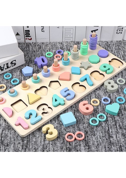 Macaron Tarzı Ahşap Montessori Oyuncaklar Meyve Sayı Harf Hayvan Trafik Figür Eşleme Bulmaca Okul Öncesi Zeki Tahta Eğitici Çocuk Oyuncakları (Yurt Dışından)