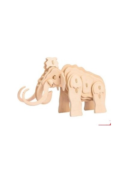 Mamut Tarzı Çocuklar Için Kendin Yap 3D Ahşap Bulmaca Hayvan Uçak Modeli Montaj Yapım Seti Eğitici Oyuncaklar (Yurt Dışından)