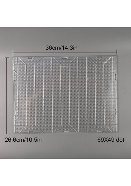 69X49 Nokta Stili Yantjouet 5mm Hama Boncuklar Pegboard Çocuk Oyuncak Nokta Bulmaca Şeffaf Tahta Aracı Dıy Şekil Malzeme Tahtası Demir Boncuk (Yurt Dışından)