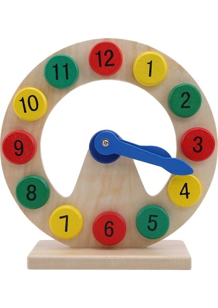 Saat Stili Montessori Çizgi Film Hayvan Eğitici Ahşap Boncuklu Geometri Sayısal Saat Bulmaca Oyuncak Eşleştirme Saat Oyuncak Çocuklar Için (Yurt Dışından)