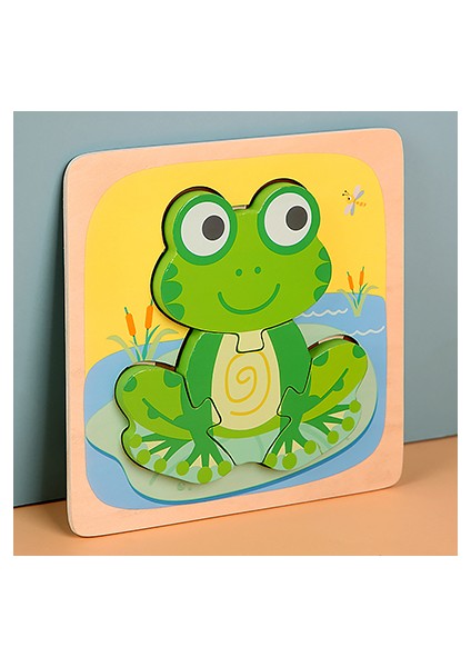 KURBAĞA-HH155 Tarzı Çocuklar Için 3 Boyutlu Montessori Ahşap Puzzle Eğitici Oyuncaklar Bebek Oyunu Jigsaw Bulmacalar Bebekler Için Eğitici Oyuncaklar (Yurt Dışından)