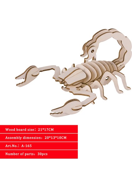 A-170 Stili Yeni Zeka Bulmaca Ahşap Bebek Oyuncakları 3D Puzzle Çocuklar Için Ahşap Bulmaca Hayvan Böcek Canavar 3D Yün Laz (Yurt Dışından)