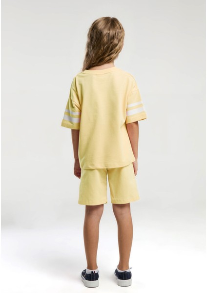 Kız Çocuk Bermuda Takım Sarı modelleri