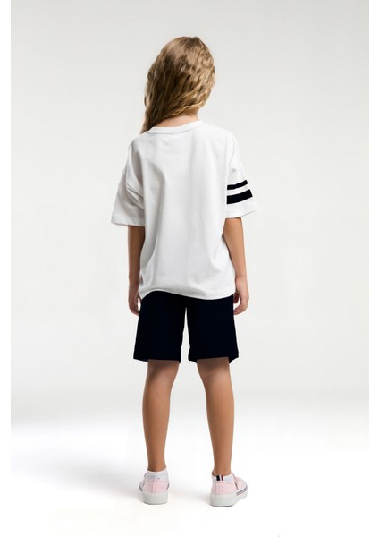 Kız Çocuk Bermuda Takım Beyaz fırsatları