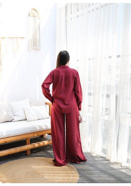 Kadın Keten Gömlek ve Pantolon Ikili Takım fiyatları