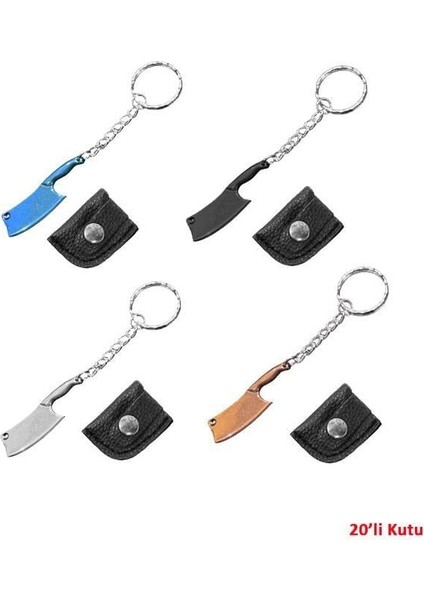 Sterlıng Mini Bıçak Anahtarlık 4 Renk 20 Li fiyatları