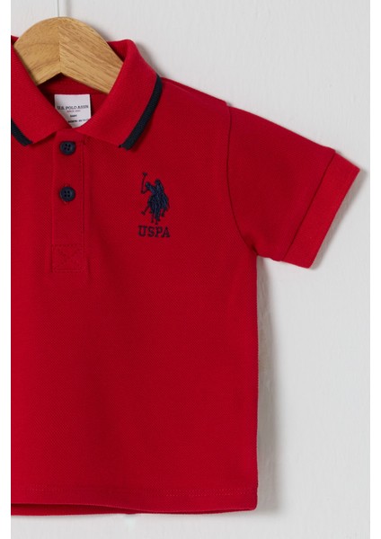 Erkek Bebek Kırmızı Tişört Günlük Stil U Yaka Kısa Kol %100 Pamuk fiyatları