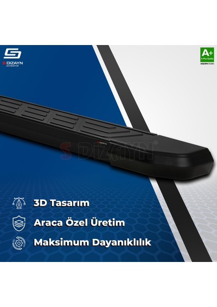 Citroen Jumpy 3 Uzun Şase Newline Siyah Yan Basamak 243 cm 2016 Üzeri A+ Kalite
