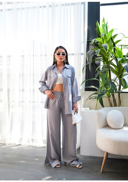 Kadın Keten Gömlek ve Pantolon Ikili Takım indirimleri