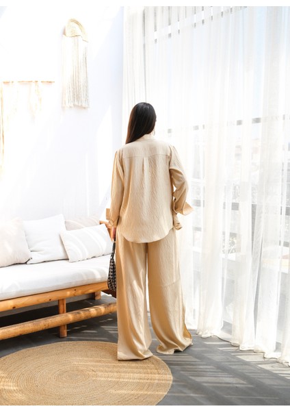 Kadın Keten Gömlek ve Pantolon Ikili Takım fiyatları