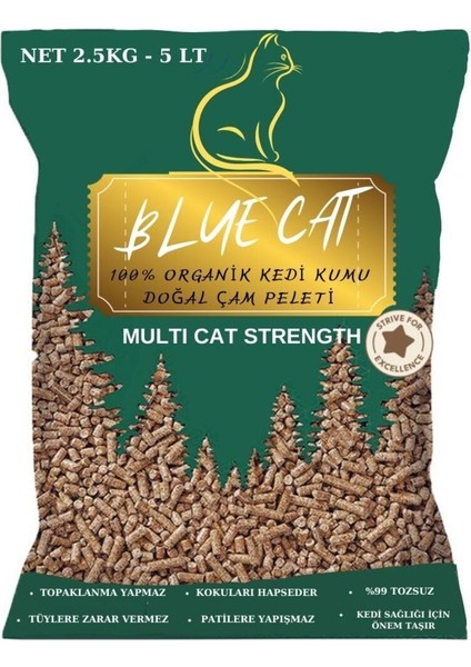Çam Peleti Sürüngen Kumu Net 2.5 kg - 5 Lt - Topaklanmayan %100 Organik Cam Peledi