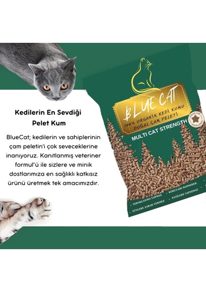 Çam Peleti Sürüngen Kumu Net 2.5 kg - 5 Lt - Topaklanmayan %100 Organik Cam Peledi