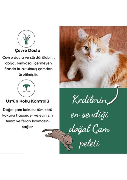 Çam Peleti Sürüngen Kumu Net 20 kg - 40 Lt - Topaklanmayan %100 Organik Cam Peledi