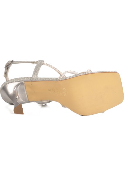 Gümüş Taş Detaylı Kadın Abiye Ayakkabı indirimleri