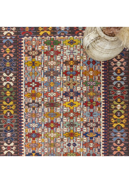 Tove Renkli Yün Nuzumla Kilimi 109 x 152 cm modelleri