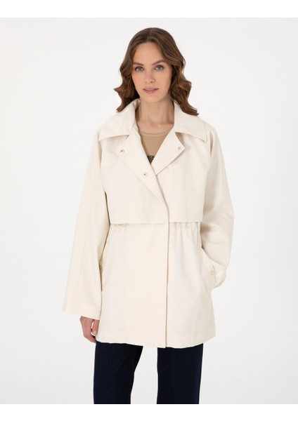 Kadın Ekru Regular Fit Kaban 50306073-VR019