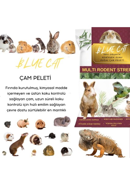 Çam Peleti Tavşan Kumu Net 20 kg - 40 Lt - Topaklanmayan %100 Organik Cam Peledi