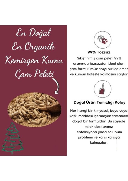 Çam Peleti Tavşan Kumu Net 20 kg - 40 Lt - Topaklanmayan %100 Organik Cam Peledi