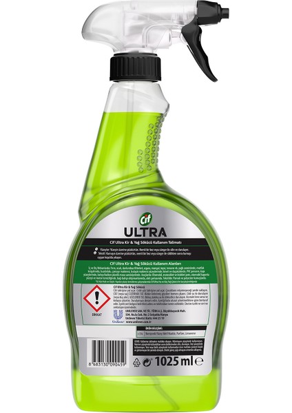 Ultra Anında Etki Kir ve Yağ Çözücü 1025 ml