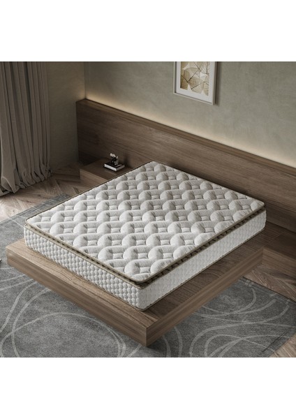 Cortado Çift Kişilik Pedli Paket Yaylı Yatak 30 cm