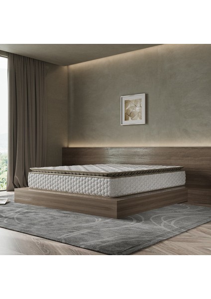 Cortado Çift Kişilik Pedli Paket Yaylı Yatak 30 cm fiyatları